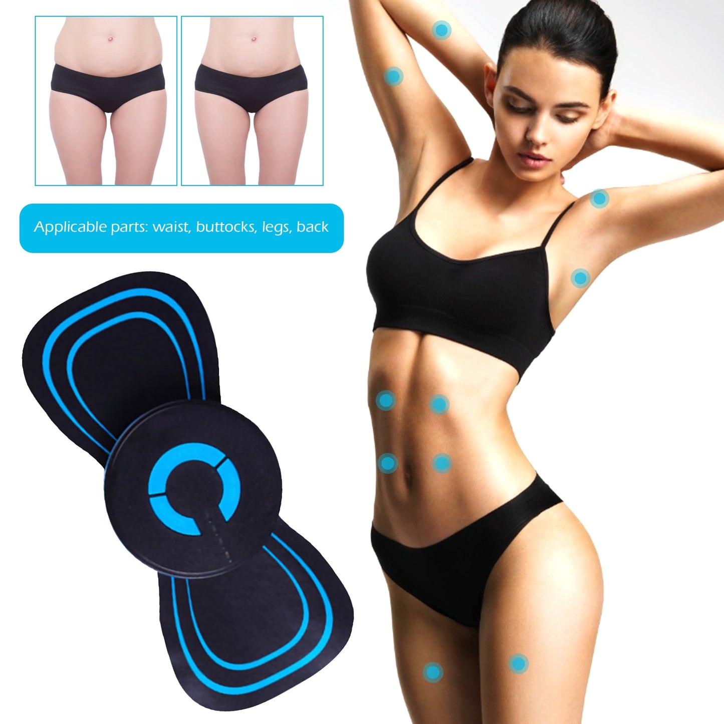 Hydroten Back, Neck, & Body Massager Gel Pads For Muscle Pain Relief